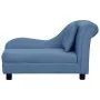 Sofá para perros con almohada azul felpa 83x44x44 cm de , Camas para perros - Ref: Foro24-171104, Precio: 132,28 €, Descuento: %