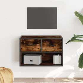 Mueble de TV madera y metal roble ahumado 60x31x39,5 cm de , Muebles TV - Ref: Foro24-848911, Precio: 50,67 €, Descuento: %