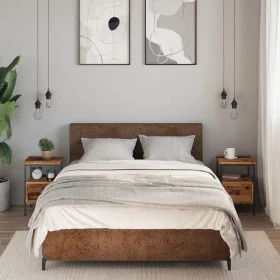 Mesitas de noche 2 uds madera ingeniería envejecida 34x36x50 cm de , Mesitas de noche - Ref: Foro24-857263, Precio: 76,36 €, ...