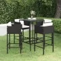 5-piece garden bar set and black synthetic rattan cushions by vidaXL, Garden sets - Ref: Foro24-3094790, Price: 393,03 €, Dis...
