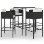 5-piece garden bar set and black synthetic rattan cushions by vidaXL, Garden sets - Ref: Foro24-3094790, Price: 393,03 €, Dis...