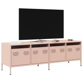 Mueble para TV acero laminado en frío rosa 135x39x43,5 cm de , Muebles TV - Ref: Foro24-851305, Precio: 114,42 €, Descuento: %