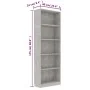 Estantería de 5 niveles contrachapada gris hormigón 60x24x175cm de vidaXL, Librerías y estanterías - Ref: Foro24-800886, Prec...