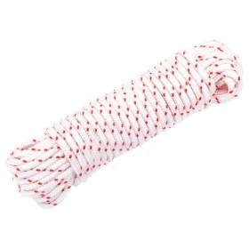 Cordón de arranque nailon blanco y rojo Ø4 mm 10 m de , Sogas y cuerdas metálicas - Ref: Foro24-4100612, Precio: 9,03 €, Desc...