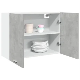 Armario colgante contrachapada gris hormigón 80x31x60 cm de , Armarios de cocina - Ref: Foro24-856109, Precio: 59,79 €, Descu...