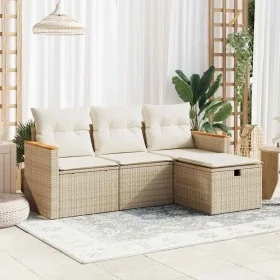 Juego de sofás jardín con cojines 4 pzas ratán sintético beige de , Conjuntos de jardín - Ref: Foro24-3325894, Precio: 287,85...