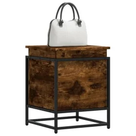 Caja de almacenaje con tapa madera roble ahumado 40x40x51,5 cm de , Cestas para almacenaje - Ref: Foro24-848791, Precio: 43,4...