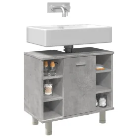 Armario de baño madera ingeniería gris hormigón 60x32x53,5 cm de , Muebles de baño - Ref: Foro24-856143, Precio: 46,95 €, Des...