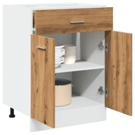 Armario inferior madera ingeniería roble artisan 60x46x81,5 cm de , Armarios de cocina - Ref: Foro24-856090, Precio: 88,78 €,...