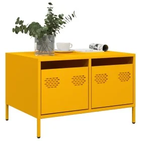 Mueble TV acero laminado en frío amarillo mostaza 68x50x43,5 cm de , Muebles TV - Ref: Foro24-851241, Precio: 80,39 €, Descue...