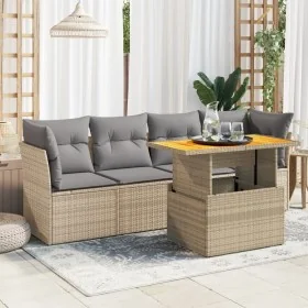 Juego de sofás jardín con cojines 5 pzas ratán sintético beige von , Gartensets - Ref: Foro24-3326880, Preis: 348,65 €, Rabat...