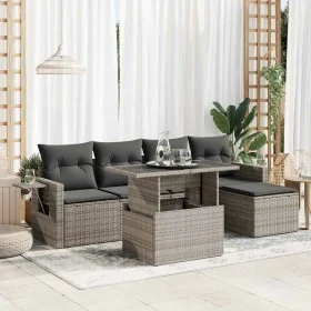 Set de muebles de jardín 6 pzas y cojines ratán sintético gris de , Conjuntos de jardín - Ref: Foro24-3326461, Precio: 410,25...