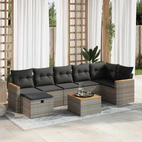 Set de sofás de jardín y cojines 8 piezas ratán sintético gris by , Garden sets - Ref: Foro24-3325938, Price: 465,75 €, Disco...