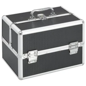 Maletín de maquillaje aluminio negro 22x30x21 cm de , Neceseres - Ref: Foro24-91829, Precio: 42,37 €, Descuento: %
