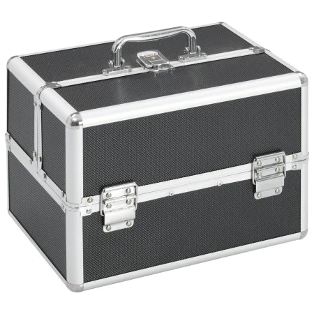 Maletín de maquillaje aluminio negro 22x30x21 cm de , Neceseres - Ref: Foro24-91829, Precio: 42,37 €, Descuento: %