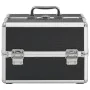 Maletín de maquillaje aluminio negro 22x30x21 cm de , Neceseres - Ref: Foro24-91829, Precio: 42,37 €, Descuento: %