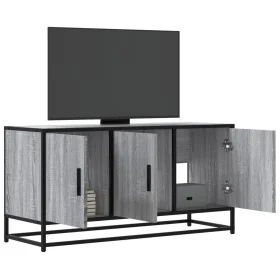 Mueble TV madera ingeniería y metal gris Sonoma 100x35x50 cm de , Muebles TV - Ref: Foro24-848832, Precio: 74,89 €, Descuento: %