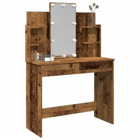 Tocador con luces LED madera envejecida 96x40x142 cm de , Tocadores para dormitorios - Ref: Foro24-857025, Precio: 126,02 €, ...