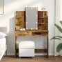 Tocador con luces LED madera envejecida 96x40x142 cm de , Tocadores para dormitorios - Ref: Foro24-857025, Precio: 126,02 €, ...