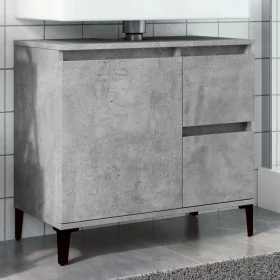 Mueble de lavabo madera ingeniería gris hormigón 65x33x60 cm de , Tocadores de baño - Ref: Foro24-857122, Precio: 69,50 €, De...