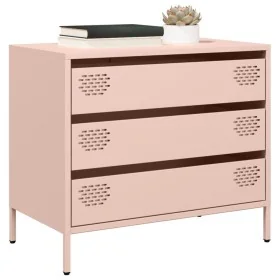 Aparador de acero laminado en frío rosa 68x39x58,5 cm de , Aparadores - Ref: Foro24-851293, Precio: 83,49 €, Descuento: %