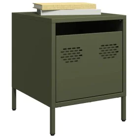 Mesitas de noche 2 unidades acero verde oliva 35x39x43,5 cm by , Nightstands - Ref: Foro24-851253, Price: 73,94 €, Discount: %