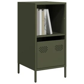 Aparador de acero laminado en frío verde oliva 35x39x73,5 cm de , Aparadores - Ref: Foro24-851356, Precio: 57,93 €, Descuento: %