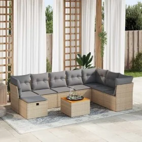 Set de sofás de jardín con cojines 9 pzas ratán sintético beige de , Conjuntos de jardín - Ref: Foro24-3325776, Precio: 531,8...