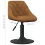 Silla de comedor de terciopelo marrón de , Sillas de comedor - Ref: Foro24-3088811, Precio: 73,71 €, Descuento: %