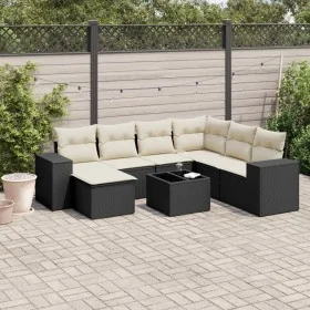 Set de sofás de jardín 8 piezas y cojines ratán sintético negro de , Conjuntos de jardín - Ref: Foro24-3255243, Precio: 487,5...