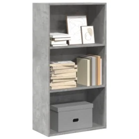 Estantería de madera de ingeniería gris hormigón 60x30x114 cm de , Librerías y estanterías - Ref: Foro24-857902, Precio: 48,7...