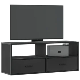 Mueble de TV madera de ingeniería y metal negro 100x31x39,5 cm von , TV-Möbel - Ref: Foro24-848929, Preis: 58,71 €, Rabatt: %