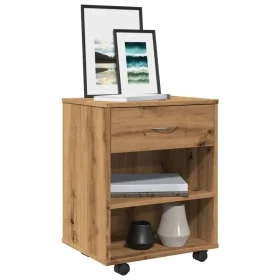 Armario con ruedas madera ingeniería roble artisan 46x36x59 cm de , Taquillas y armarios de almacenamiento - Ref: Foro24-8566...