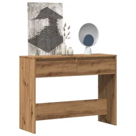 Mesa consola madera ingeniería roble artesanal 100x35x76,5 cm de , Mesas auxiliares - Ref: Foro24-856785, Precio: 74,27 €, De...