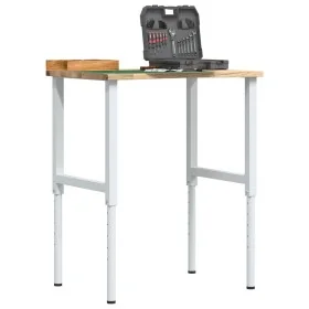 Banco de trabajo madera maciza de roble 80x60x(71,5-98) cm by , Work tables - Ref: Foro24-3309716, Price: 116,15 €, Discount: %