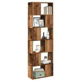 Estantería/divisor de espacios madera envejecida 60x24x186 cm de , Librerías y estanterías - Ref: Foro24-856730, Precio: 78,4...