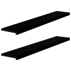 Alféizares de ventana 2 uds madera maciza roble marrón oscuro de , Alfombrillas para escalones - Ref: Foro24-4009195, Precio:...