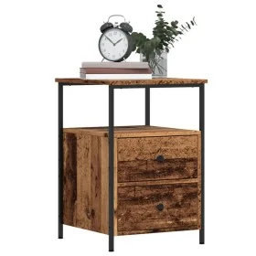 Mesita de noche madera de ingeniería envejecida 34x35,5x50 cm by , Nightstands - Ref: Foro24-857258, Price: 46,34 €, Discount: %