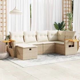 Juego de sofás jardín con cojines 6 pzas ratán sintético beige de , Conjuntos de jardín - Ref: Foro24-3325971, Precio: 466,79...