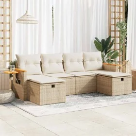 Juego de sofás jardín con cojines 6 pzas ratán sintético beige by , Garden sets - Ref: Foro24-3325999, Price: 438,56 €, Disco...