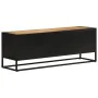 Mueble de TV madera de mango sin tratar y hierro 110x30x40 cm de , Muebles TV - Ref: Foro24-353887, Precio: 201,44 €, Descuen...
