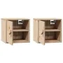 Armarios de pared 2 uds madera maciza de pino 31,5x30x30 cm de , Estantes y estanterías - Ref: Foro24-818356, Precio: 55,85 €...