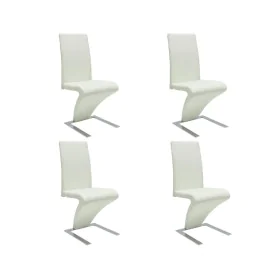 Sillas de comedor 4 unidades cuero sintético blanco de , Sillas de comedor - Ref: Foro24-160565, Precio: 496,02 €, Descuento: %