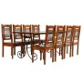 Juego de mesas de comedor 9 piezas madera maciza de acacia de , muebles para cocinas y comedores - Ref: Foro24-275339, Precio...