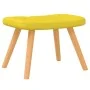 Silla mecedora con reposapiés tela amarillo mostaza de , Mecedoras - Ref: Foro24-327629, Precio: 112,93 €, Descuento: %