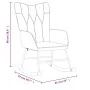 Silla mecedora con reposapiés tela amarillo mostaza de , Mecedoras - Ref: Foro24-327629, Precio: 112,93 €, Descuento: %