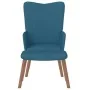 Sillón de relax con taburete terciopelo azul de , Sillones - Ref: Foro24-327676, Precio: 113,03 €, Descuento: %