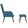 Sillón de relax con taburete terciopelo azul de , Sillones - Ref: Foro24-327676, Precio: 113,03 €, Descuento: %