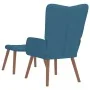 Sillón de relax con taburete terciopelo azul de , Sillones - Ref: Foro24-327676, Precio: 113,03 €, Descuento: %