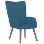Sillón de relax con taburete terciopelo azul de , Sillones - Ref: Foro24-327676, Precio: 113,03 €, Descuento: %